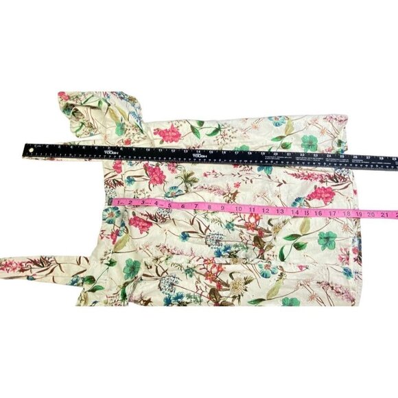 SANCTUARY Cold Shoulder Top Floral Eyelet Spring Summer Multicolor XL 42-11 - Picture 10 of 12